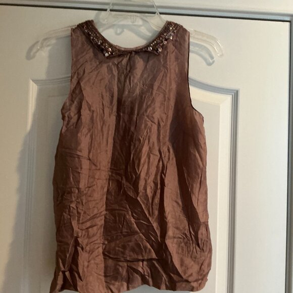 Two-Piece Mauve DKNY Silk Top & Skirt - Picture 2 of 6